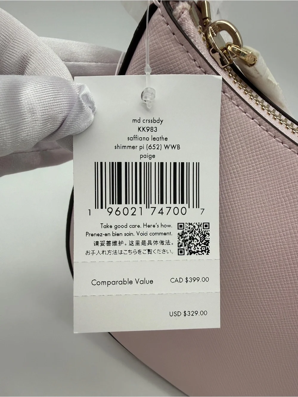 Kate Spade Paige Shoulder Bag Shimmer Pink